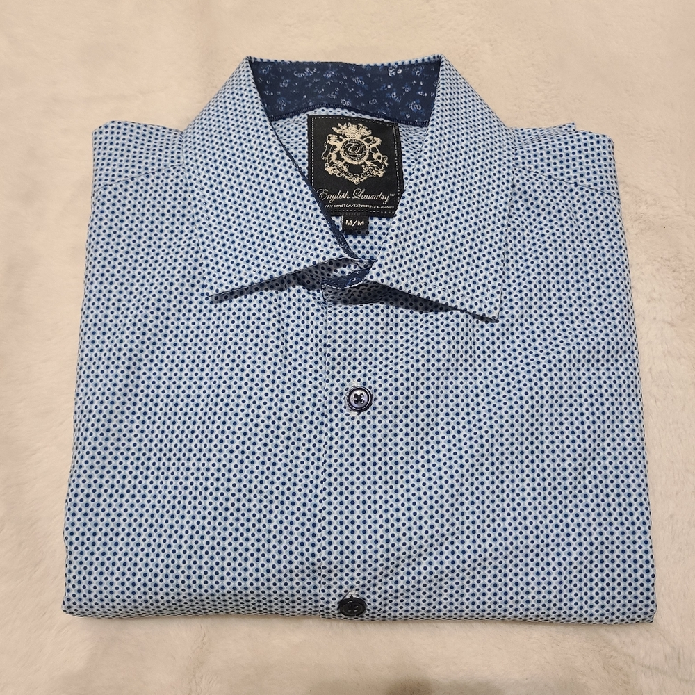 English Laundry Wrinkle Resistant Stretch Button Down Size Medium